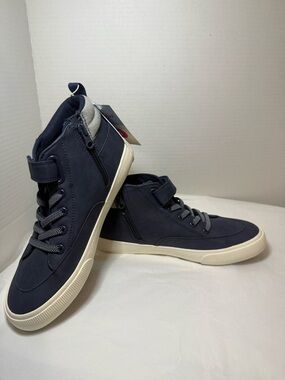 Cat & Jack Navy High-Top Sneakers with Cream Sole